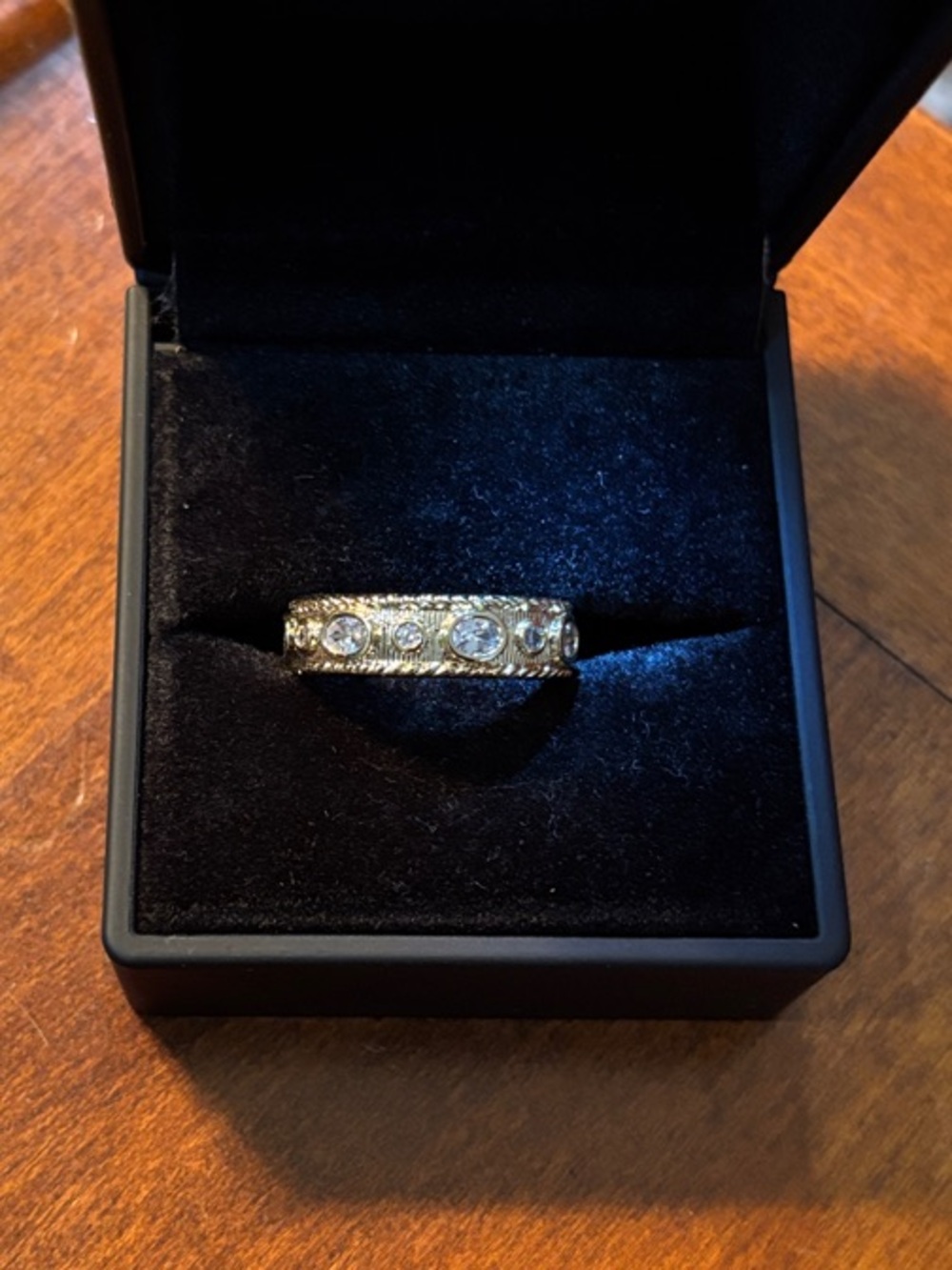 Men's Gold-Tone Diamond Accent Ring - Gold